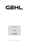 Gehl R134 Skid Steer Loader (50111947B) Operator Manual PDF Download