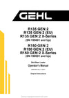 Gehl R135 GEN 2 R150 GEN 2 Skid Loader (50950503E) Operator Manual PDF Download