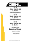 Gehl R135 R150 R165 Skid-Steer Loader (50940193M) Operator Manual PDF Download