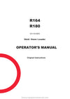Gehl R164 R180 Skid Steer Loader (50114330EN) Operator Manual PDF Download