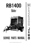 Gehl RB 1400 Baler Service Parts Manual 902510A