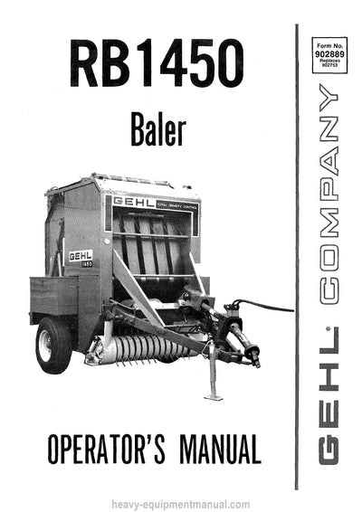 Gehl RB1450 Baler Operators Manual 902889A