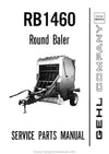 Gehl RB 1460 Round Baler Service Parts Manual 903410A