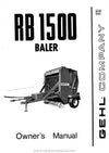 Gehl RB 1500 Baler Owners Manual 901645A