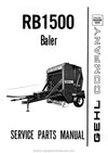 Gehl RB1500 Baler Service Parts Manual Download PDF