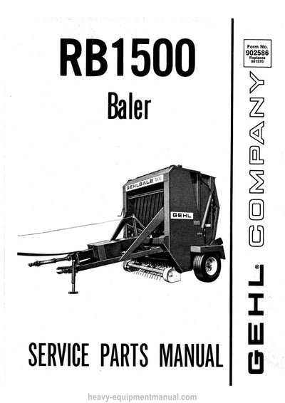 Gehl RB1500 Baler Service Parts Manual Download PDF