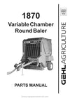 Gehl RB 1870 Variable Chamber Round Baler Parts Manual Download