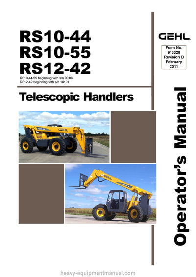 Gehl RS10-44 RS10-55 RS12-42 Telescopic Handler Operator Manual 913328B PDF