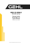 Gehl RS5-19 GEN3 Telescopic Handler (50960130B) Parts Manual PDF Download