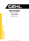 Gehl RS5-19 GEN3 Telescopic Handler Operator Manual 50960129G PDF Download