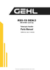 Gehl RS5-19 GEN3 Telescopic Handler (50960130C) Parts Manual PDF Download