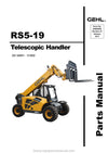 Gehl RS5-19 Telescopic Handler (50960056E) Parts Manual Download PDF