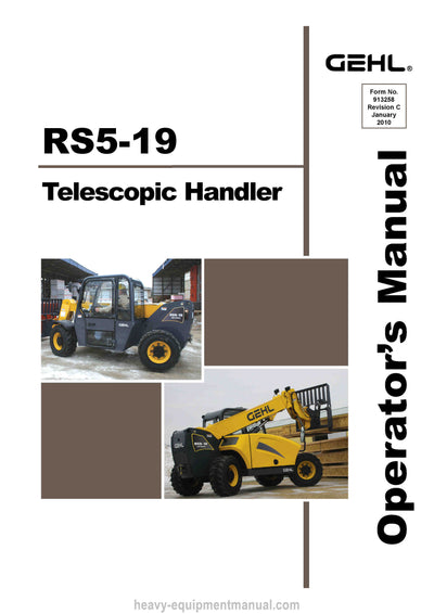 Gehl RS5-19 Telescopic Handler Operator Manual 913258C PDF Download