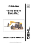 Gehl RS5-34 Telescopic Handler Operator Manual 913227A PDF Download
