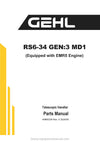 Gehl RS6-34 GEN3 MD1 Telescopic Handler (50960239A) Parts Manual PDF