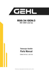 2021 Gehl RS6-34 GEN 3 Telescopic Handler (50960139C) Parts Manual PDF Download