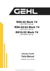 Gehl RS6-42 Mark 74 RS8-4244 Mark 74 RS10-55 Mark 74 Telescopic Handler (50960207B) Parts Manual