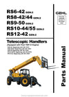 Gehl RS6-42 RS8-42 44 RS9-50 RS10-44 45 RS12-42 GEN 2 Telescopic Handler (50960096C) Parts Manual 