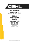 Gehl RS 6-42 RS8-42 44 RS9-50 RS10-44 55 RS12-42 GEN4 and Mark 74 Telescopic Handler Operator Manual 50960200A