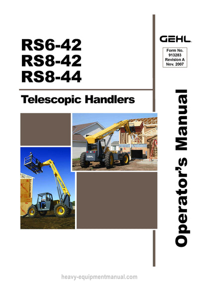 Gehl RS6-42 RS8-42 44 Telescopic Handler Operator Manual 913283A PDF