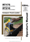 Gehl RT175 RT210 Compact Track Loader Operator Manual 918468E PDF Download