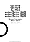 Gehl RT185 RT215 RT255 Compact Track Loader Service Manual 50940649-D PDF