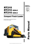 Gehl RT210 Gen2 Gen3 Compact Track Loader (50960113C) Parts Manual PDF