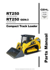 Gehl RT250 RT250 Gen3 Compact Track Loader (913364F) Parts Manual 