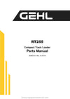Gehl RT255 Compact Track Loader (50960151B) Parts Manual Download PDF