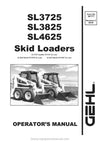 Gehl SL3725 SL3825 SL4625 Skid-Steer Loader (907777C) Operator Manual PDF