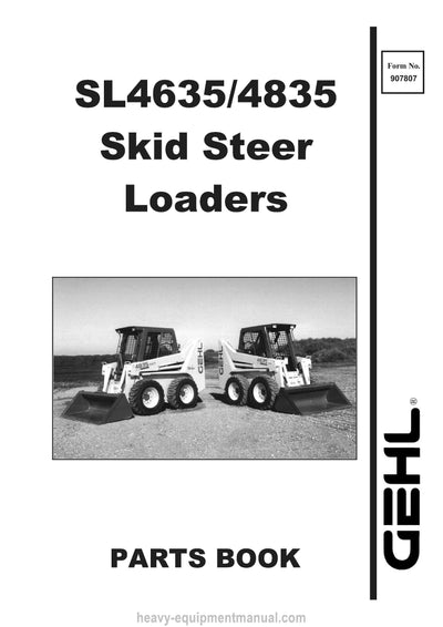 Gehl SL4635 SL4835 Skid-Steer Loader (907807H) Parts Manual Download PDF