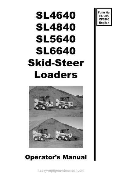Gehl SL4640 SL4840 SL5640 SL6640 Skid Steer Loader Operator Manual (917001C)