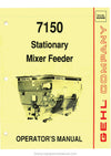 Gehl ST7150 Mixer Feeder Operators Manual 904999A 1991