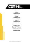 Gehl VT210 VT230 VT275 Skid Steer Loader (50950581B) Operator Manual PDF