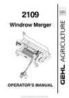 Gehl WM2109 Windrow Merger Operators Manual 918015D 2005