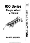 Gehl 600 Finger Wheel V-Rakes Parts Manual Download PDF