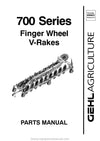 Gehl WR700 Finger Wheel V-Rakes Parts Manual 909923B 2005