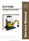 Gehl Z17 170Z Compact Excavator Service Manual 50940107-A 2012