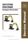 Gehl Z27 270Z Z35 350Z Compact Excavator Service Repair Manual 50940109-A