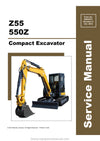 Gehl Z55 550Z Compact Excavator Service Repair Manual 50940331-A