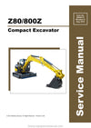 Gehl Z80 800Z Compact Excavator Service Repair Manual 50940113-A