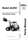 Gehl Z80 Articulated Loader SN 00700 and Before Parts Manual 50940082 2016