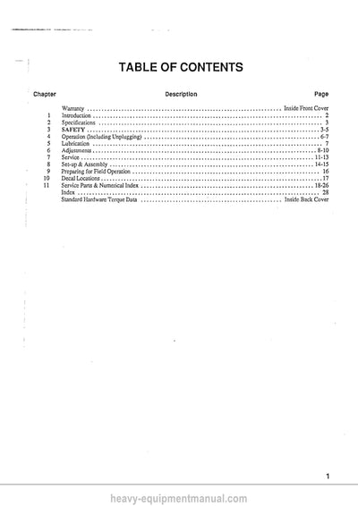 Gehl 1220 Hay Attachement Operators Service Parts Manual 904335A 1989