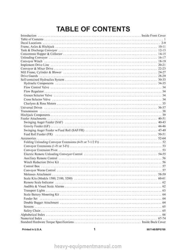 Gehl 125 MX ALL Parts Manual 907148B 2000