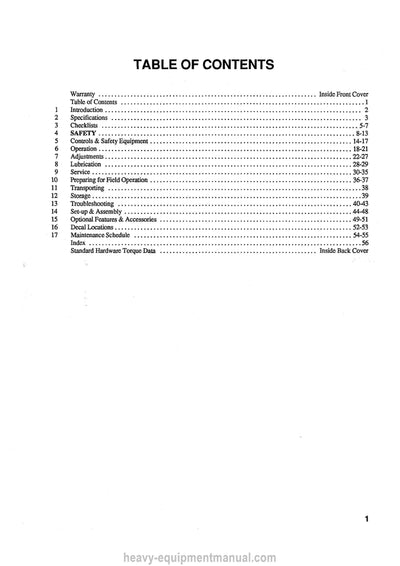 Gehl 1560 Feeder Blower Operators Manual 904399A 1989