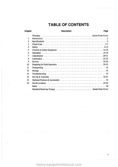 Gehl 162 165 Disc Mower Operator Manual 906260A PDF Download