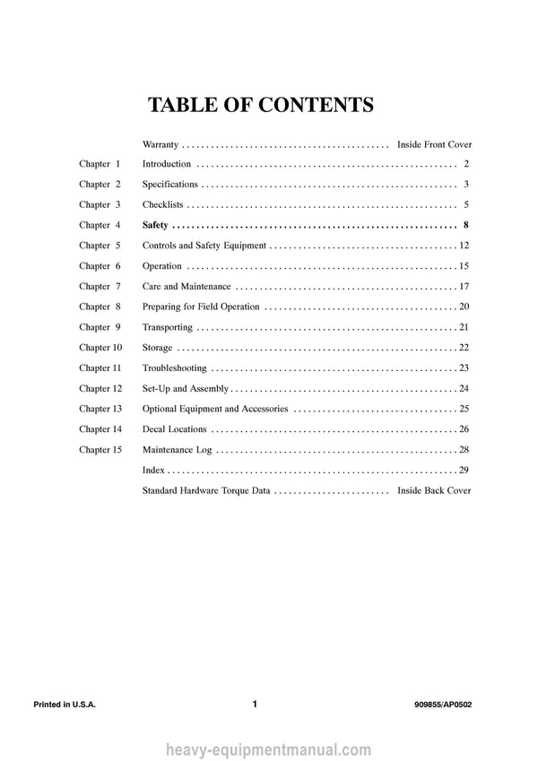 Gehl 1640 Forage Box Operators Manual 909855A 2002