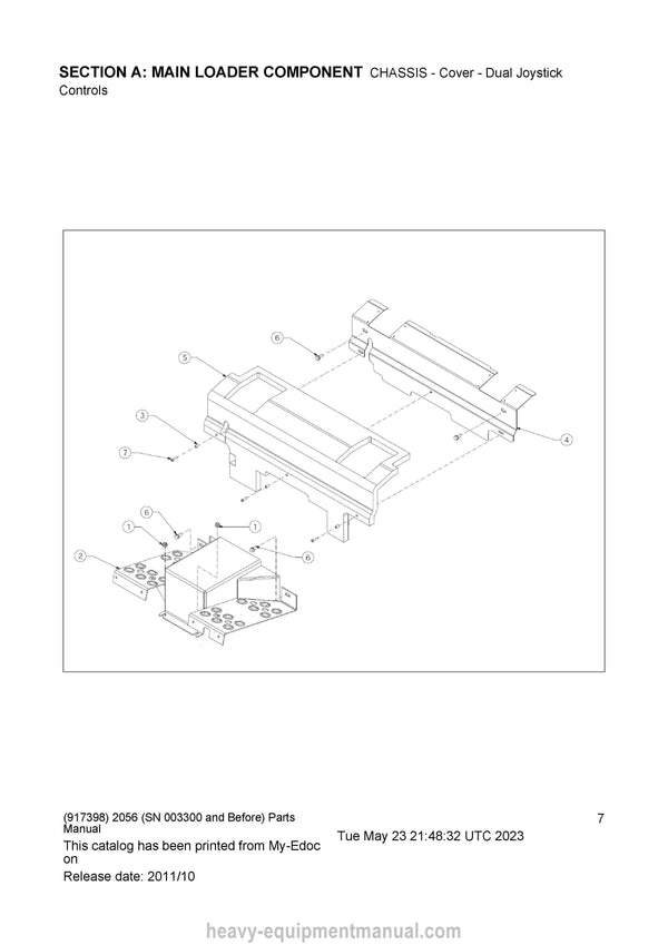 Gehl 2056 Skid Steer Loader (917398) Parts Manual SN 003300 & Before PDF Download