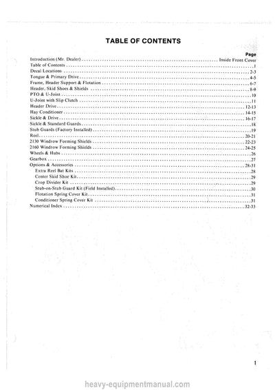 Gehl 2130 2160 Mower Conditioner Service Parts Manual 903217A