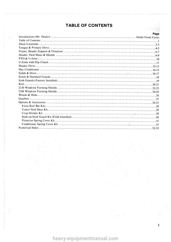Gehl 2130 2160 Mower Conditioner Service Parts Manual 903217A